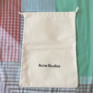 Acne Studios Beige Drawstring Pouch